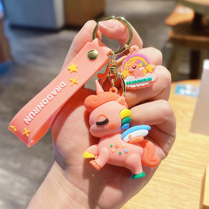 Cartoon Cute Unicorn PVC Keychain Cute Keychain
