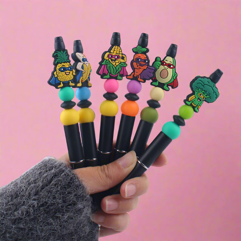 Beaded PENS Cartoon Fruit Series Silicone Handmade Beaded