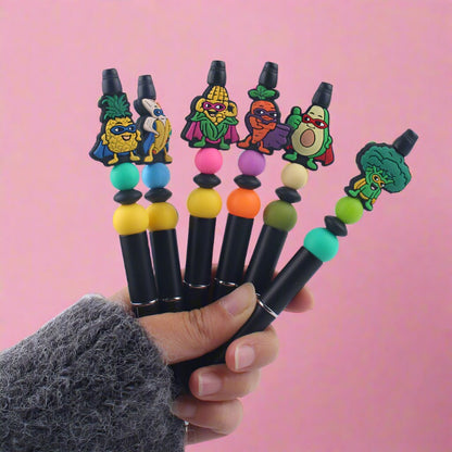 Beaded PENS Cartoon Fruit Series Silicone Handmade Beaded