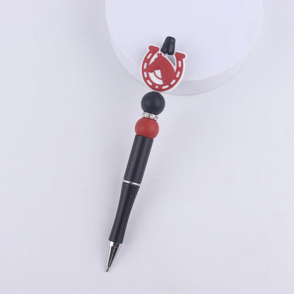 Cartoon Silicone Animal Bee Dog Beadable Silicone Ballpoint