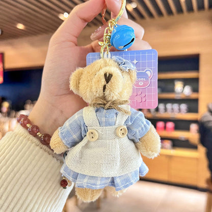 Cute Teddy Bear Doll Plush Ball Keychain