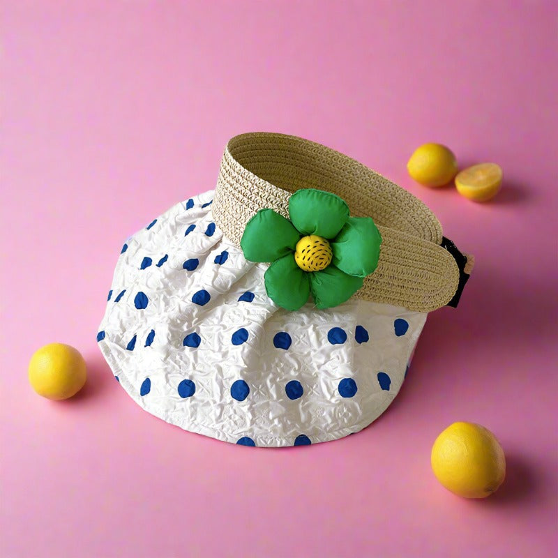Cotton Summer Kids Quick-dry Flower Empty Top Hat