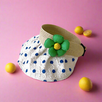 Cotton Summer Kids Quick-dry Flower Empty Top Hat