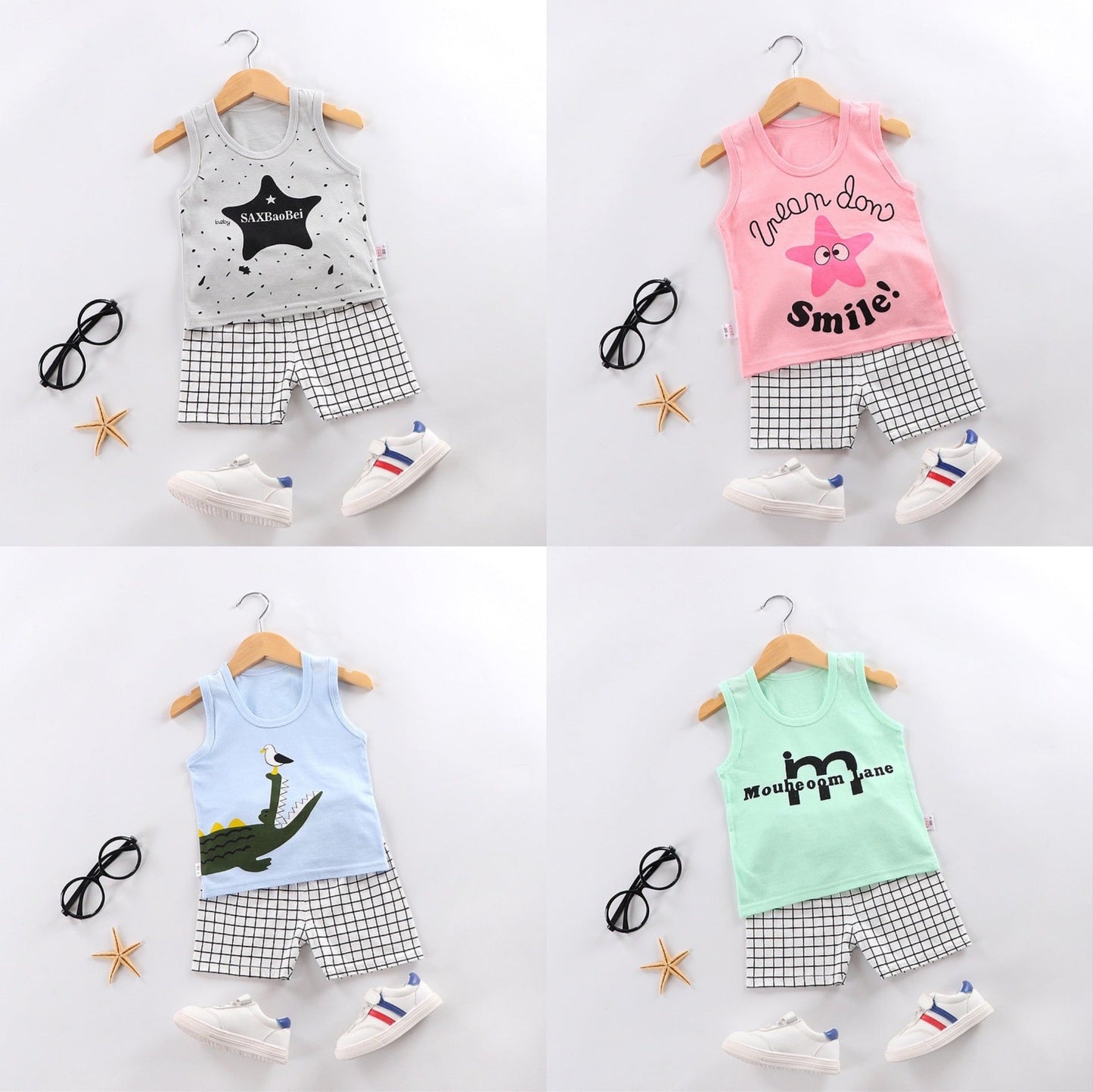 Kids Vest Set Cotton Baby Clothes