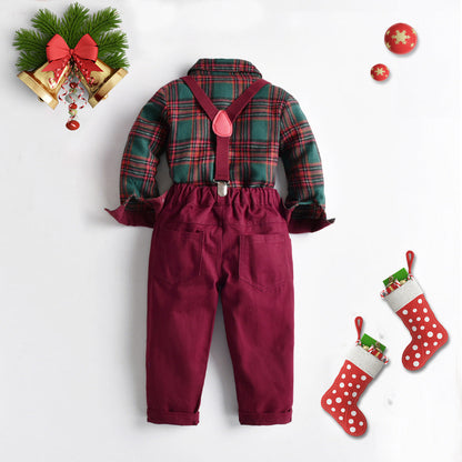 Wholesale Children's Cotton Long Sleeved Shirt Sets