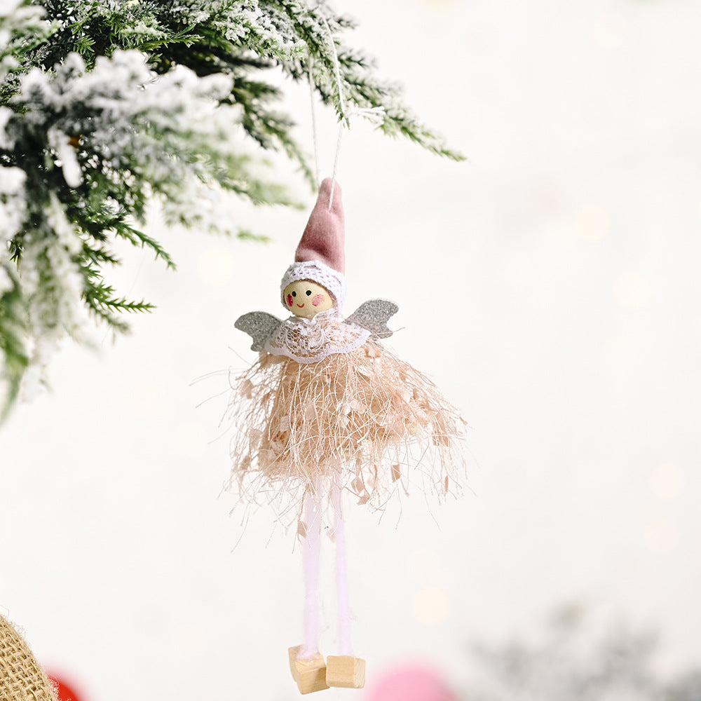 Christmas Decoration Supplies Plush Girl Hanging Leg Pendant