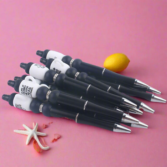 Handmade Bead Pen Cartoon Cup Silicone Ballpoint Pen