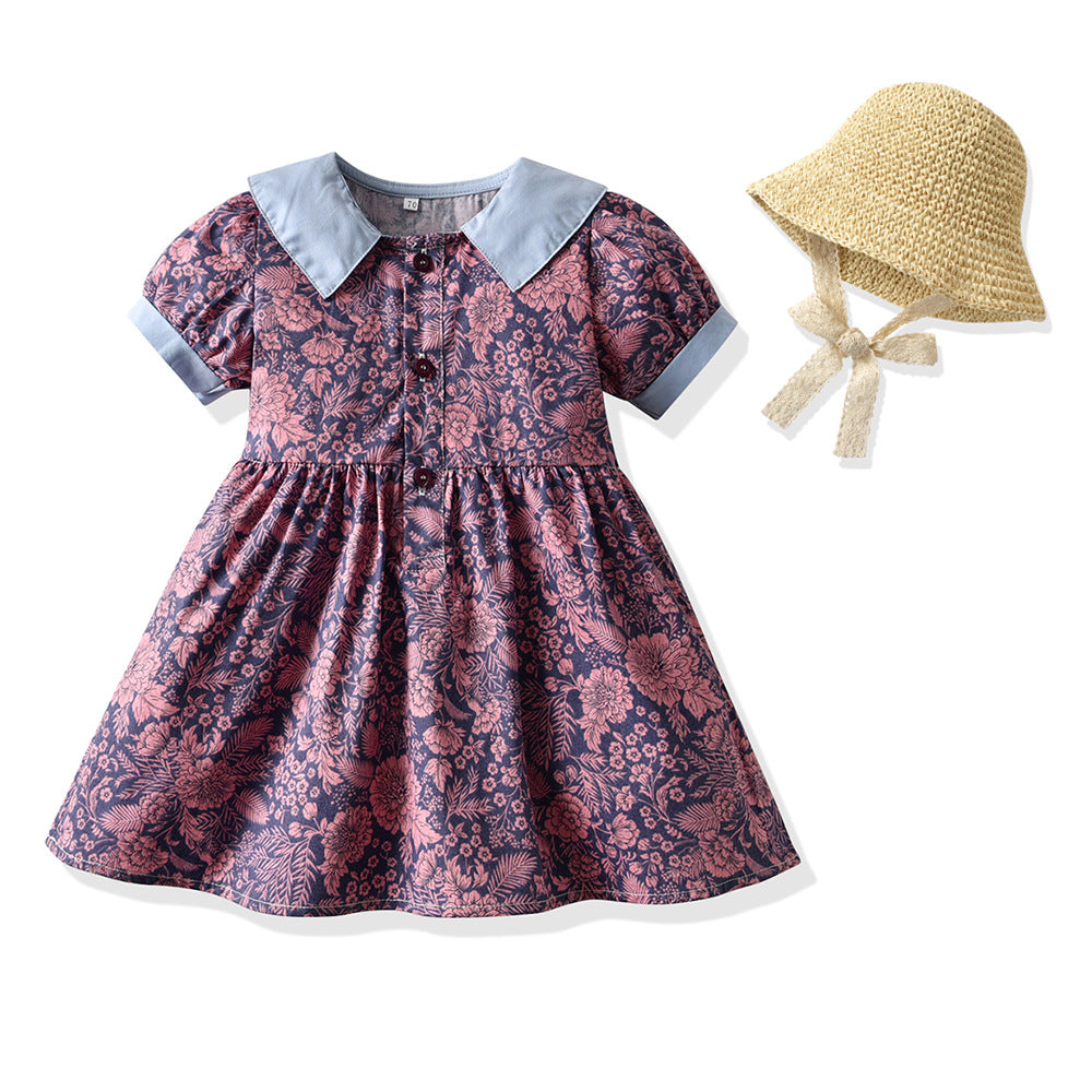 Children's Cotton Countryside Style Floral Dresses