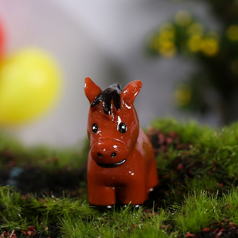 Lion and Elephant Resin Ornaments