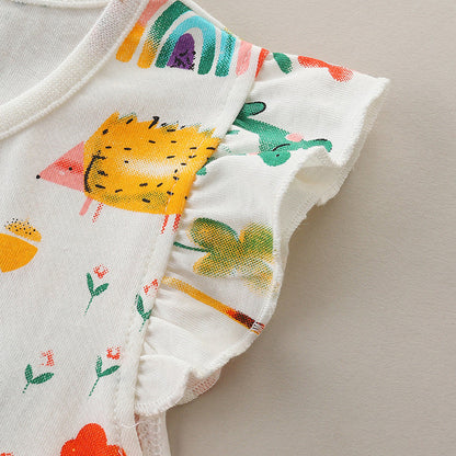 Knitted Cotton Round Neck Princess Dress Baby Clothes