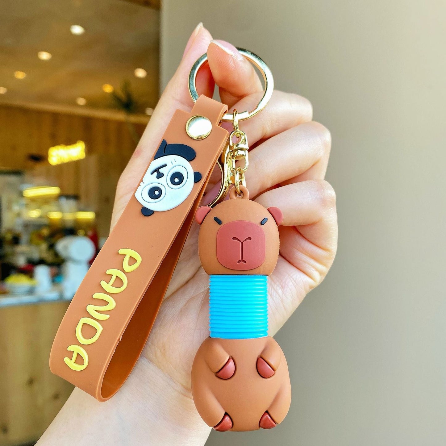 Cartoon Cute Keychain Creative Silicone Retractable Keychains