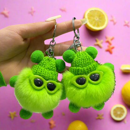 Cute Cartoon Plush Ball Keychains