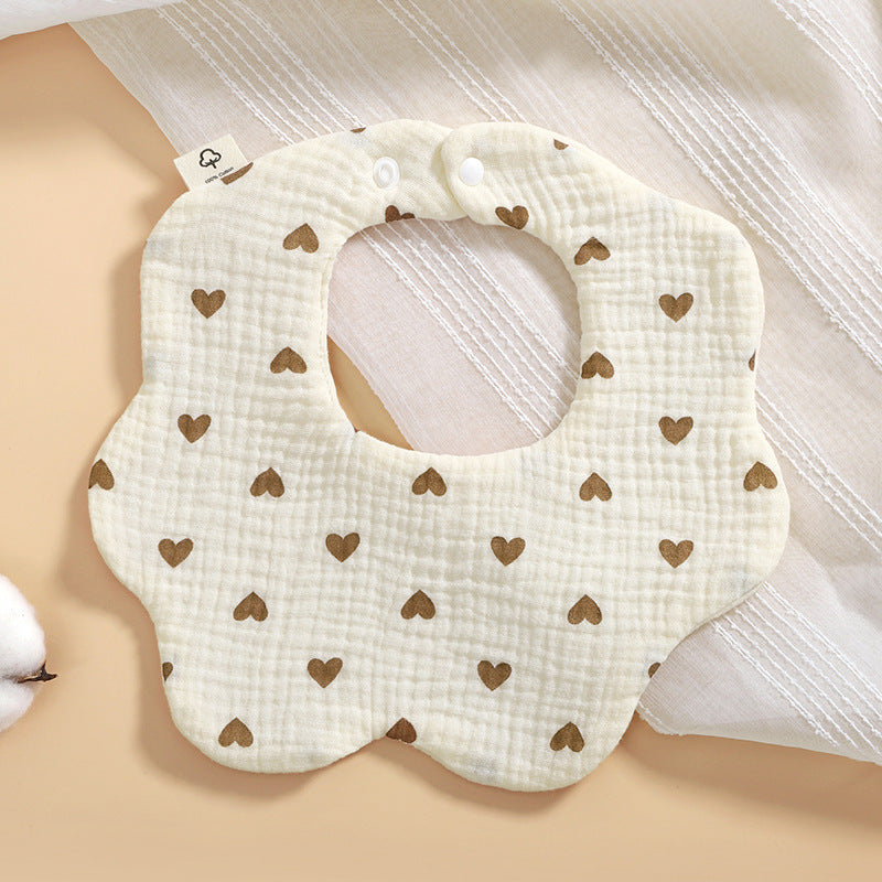 Pure Cotton Six-layer Gauze Baby Bib 360 Degrees Saliva Towel Wholesale