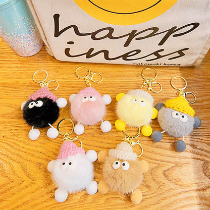 Cartoon Fur Ball Plush Cute Keychain