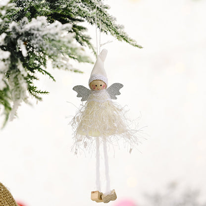 Christmas Decoration Supplies Plush Girl Hanging Leg Pendant