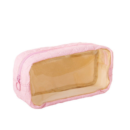 Polyester PU Large Capacity Transparent Pencil Case