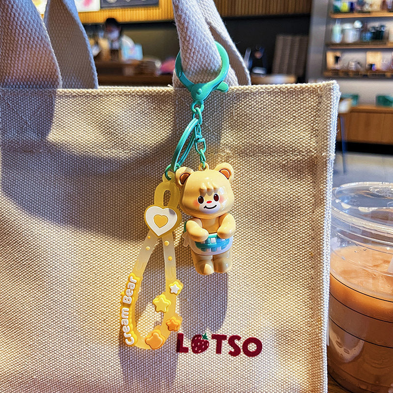 Cartoon Bear PVC Soft Keychain