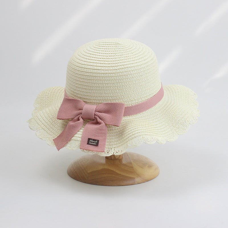 Bowknot Sweet and Lovely Paper Grass Kids Hat