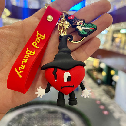 Wholesale Cartoon PVC Silicone Keychains Creative Keychain ACCVIP-KC-MiaoYi005
