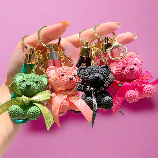 Cartoon Bear PVC Soft Keychain Creative Keychain
