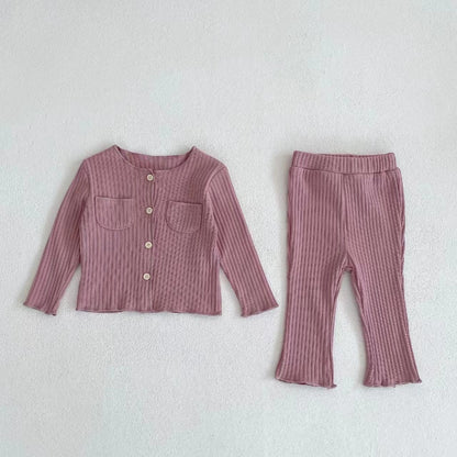 Wholesale Cotton Children's Tops Two Piece Set