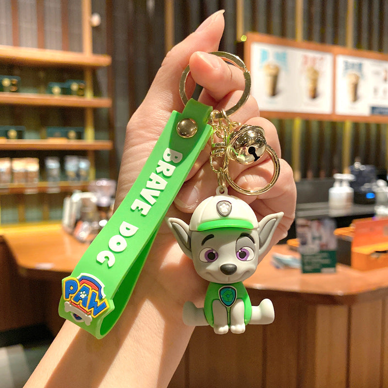 Cartoon Cute Puppy PVC Soft Silicone Creative Keychain