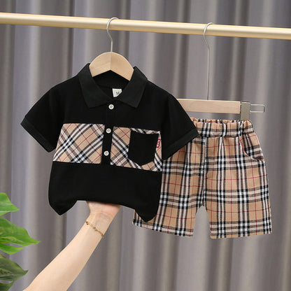Boys' Cotton Polo Shirts and Shorts Sets