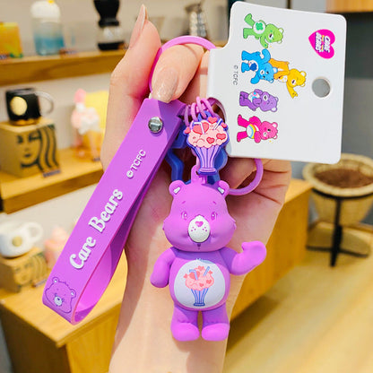 Cartoon Love Bear PVC Soft Keychain Creative Keychain