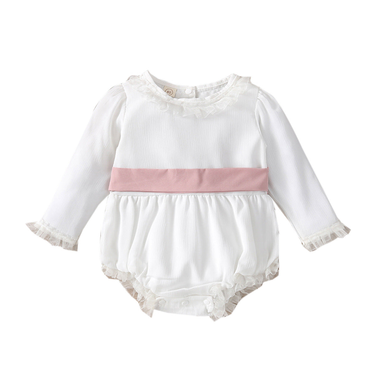 White mesh Collar Chiffon baby triangle