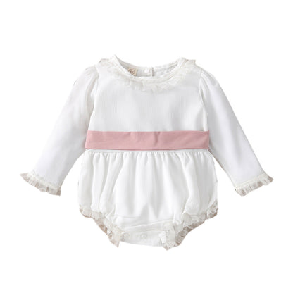 White mesh Collar Chiffon baby triangle