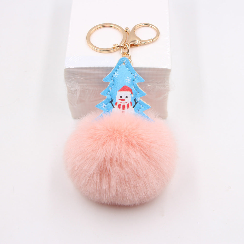 Christmas Fur Ball Keychain