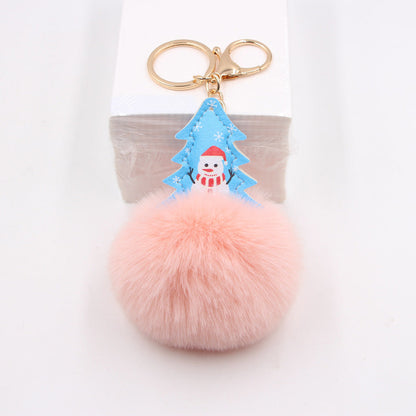 Christmas Fur Ball Keychain