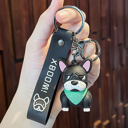 Bulldog Silicone Keychain