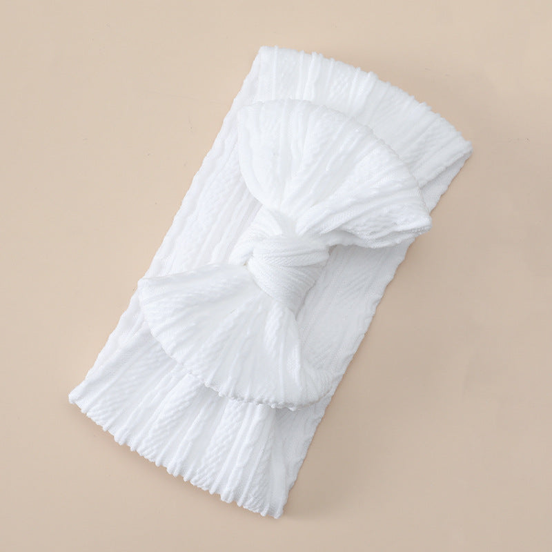 Wholesale Bow Knot High Stretch Nylon Jacquard Baby Headband