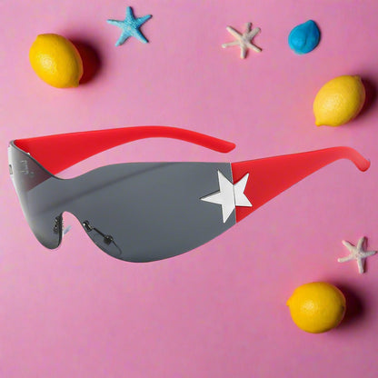 Children's Y2K Five-pointed Star Decoration PC Sunglasses