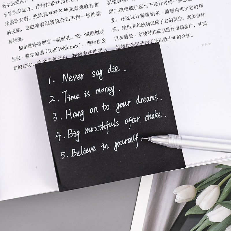 Creative Black Paper Sticky Notes