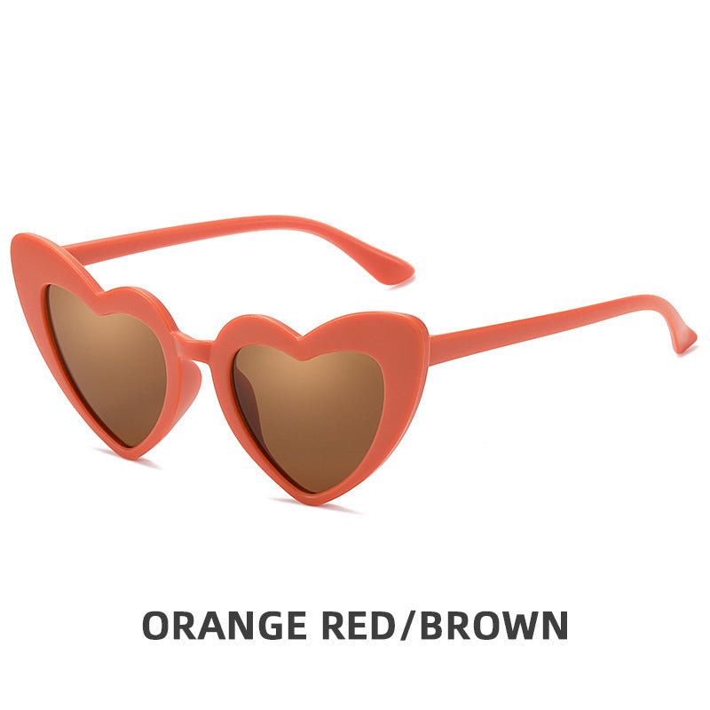 Children's Retro Personality Love Style Anti-ultraviolet Sunglasses