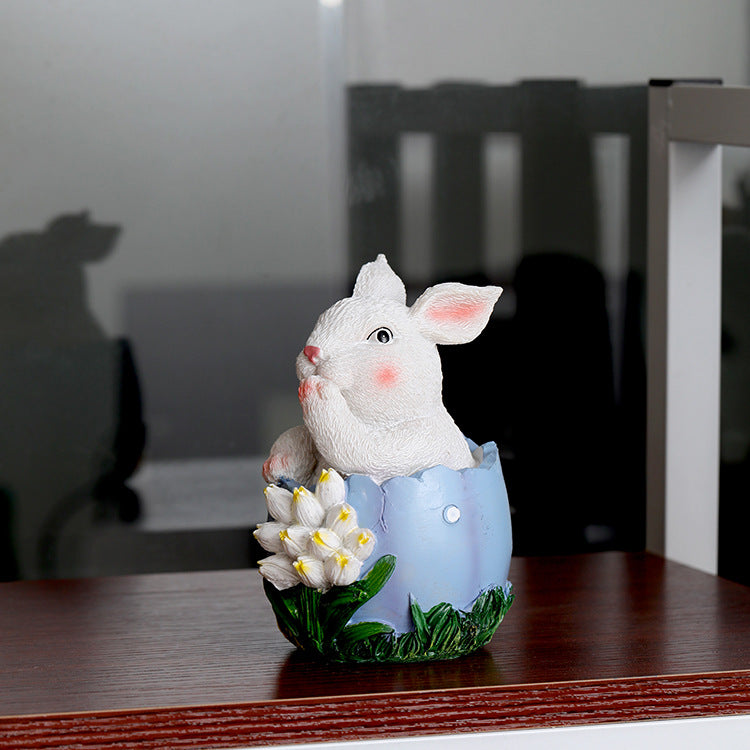 Easter Cute Rabbit Resin Ornaments