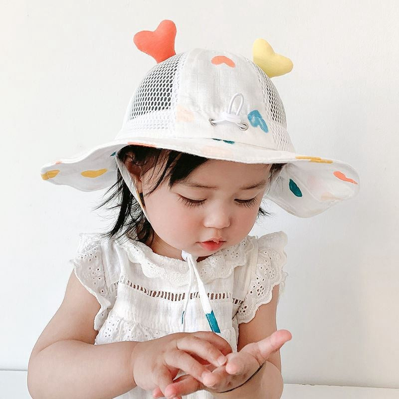 Cotton Mesh Kids Bucket Hat