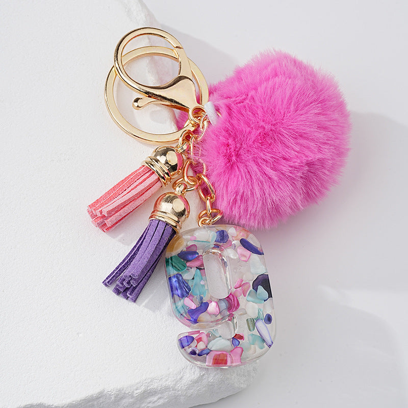 Resin Fur Ball Keychain