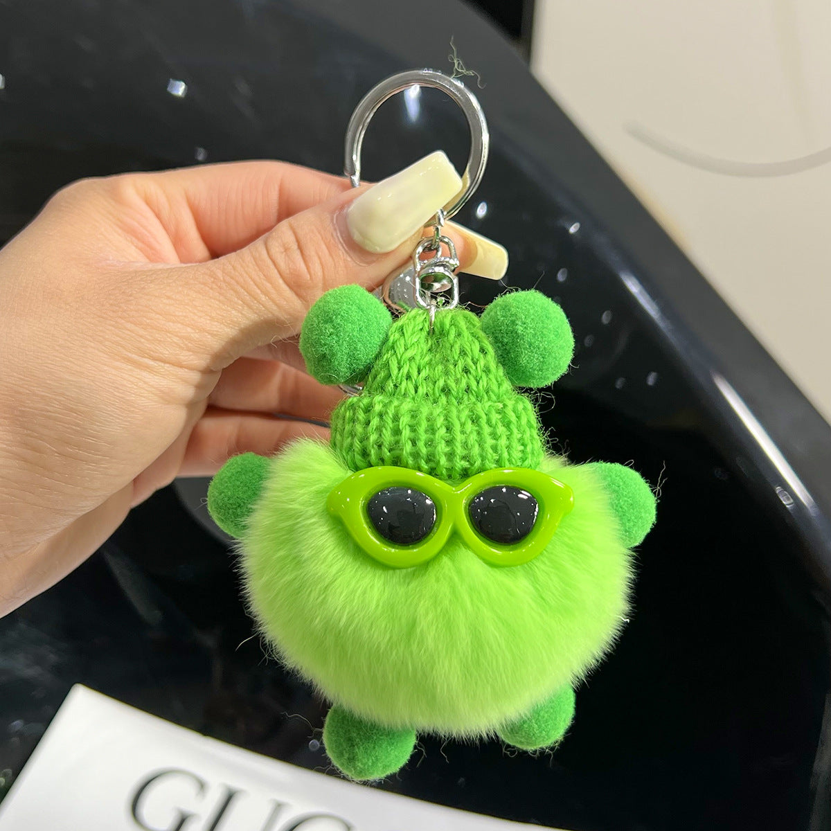 Cute Cartoon Plush Ball Keychains