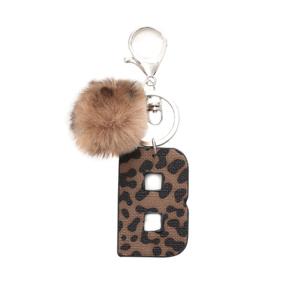Western Cowboy Leopard Leather Keychains