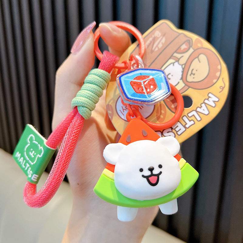 Donut Line Puppy Resin Keychain Cute Keychain