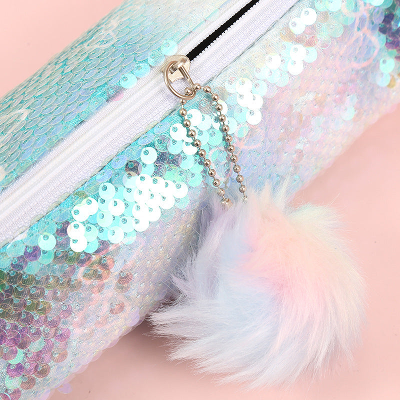 Rainbow Sequin Unicorn Pencil Case