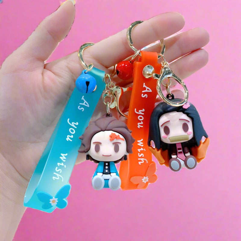 Cartoon Anime PVC Soft Silicone Creative Keychain