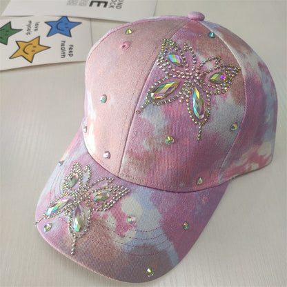 Big Kids Flower Butterfly Baseball Cap