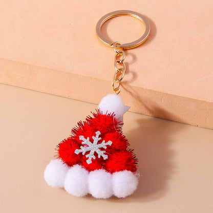 Christmas Cute Snowflake Plush Keychain