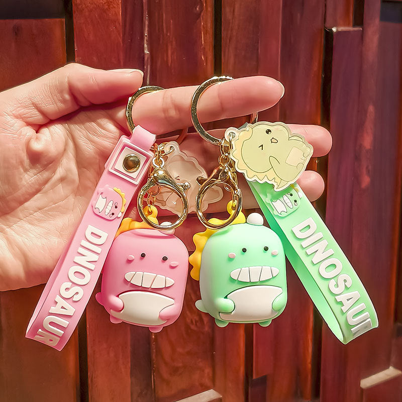 Cartoon Dinosaur PVC Keychain