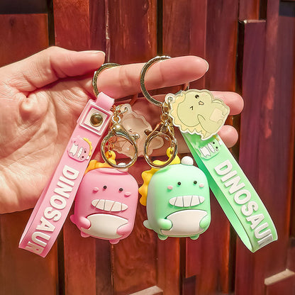 Cartoon Dinosaur PVC Keychain