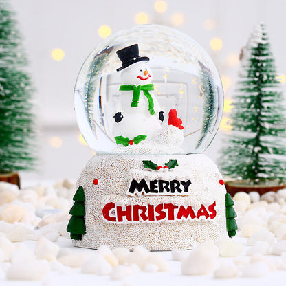 Christmas Crystal Ball Luminous Resin Glass Ball Ornaments